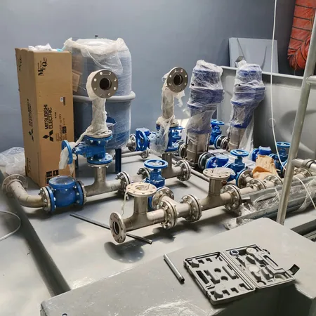 Flow meters and pipework instrumentation prepared for an Al Ain park pump station