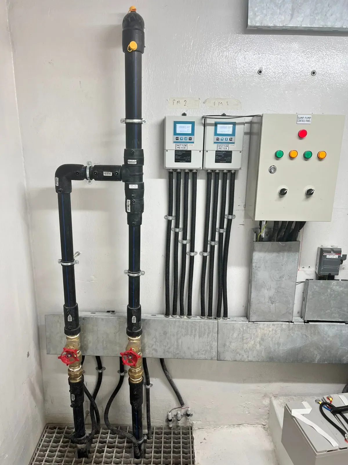 Irrigation VFD and PLC control panel with flow meters, Abu Dhabi
