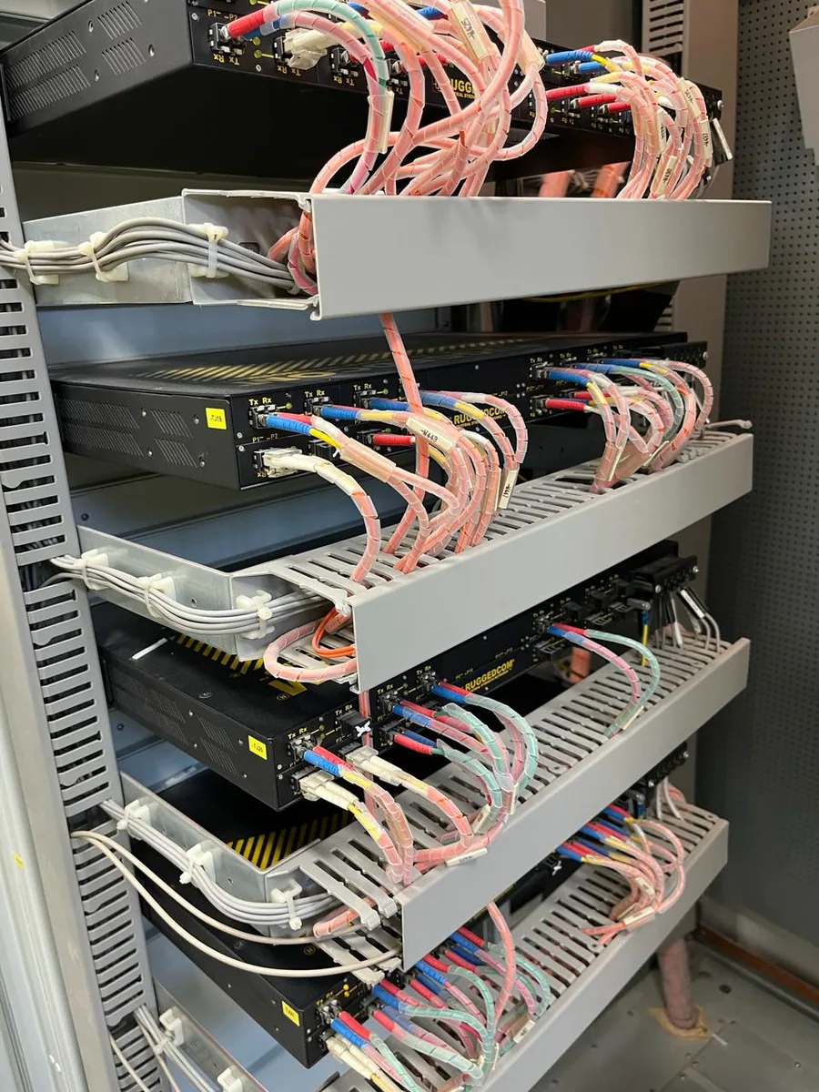 RUGGEDCOM fiber switch panel for the new SCMS at Khalifa Port primary substations